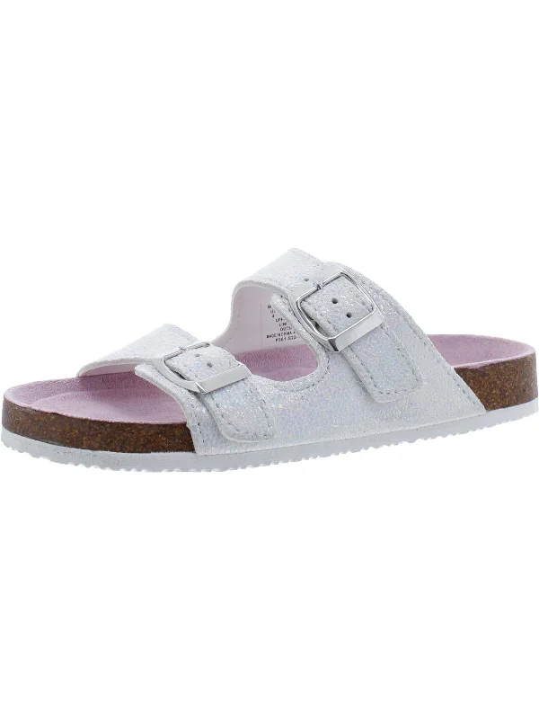 Blaire  Girls Buckle Faux Fur Sandals