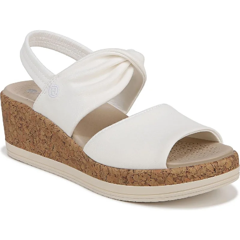 Bzees Womens  Remix Slingback Cork Wedge Sandals