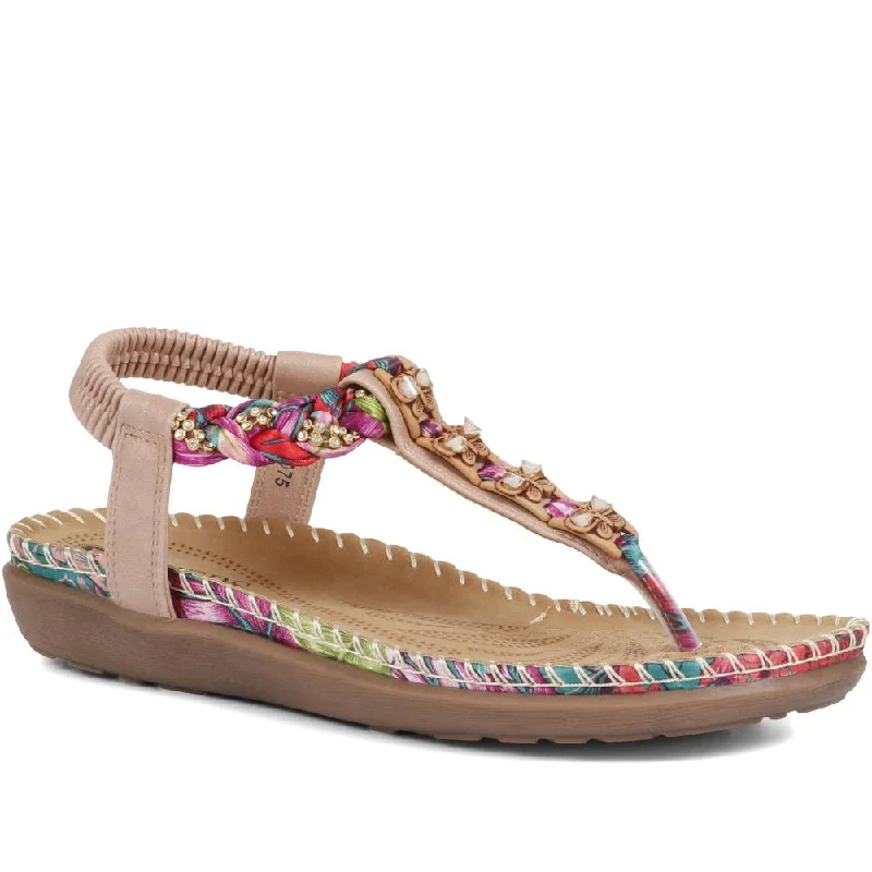 Embellished Toe Post Sandals - BAIZH35075 / 321 464