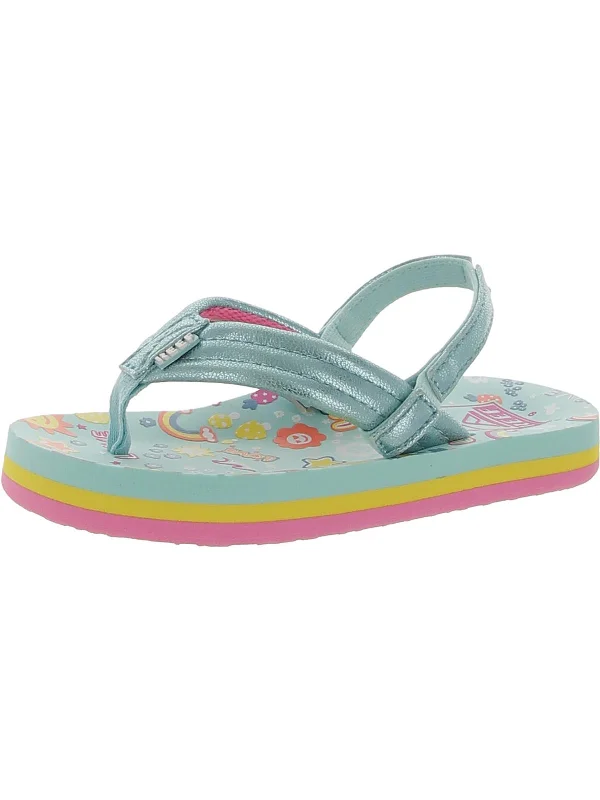 Girls Slingback Thongs Flat Sandals