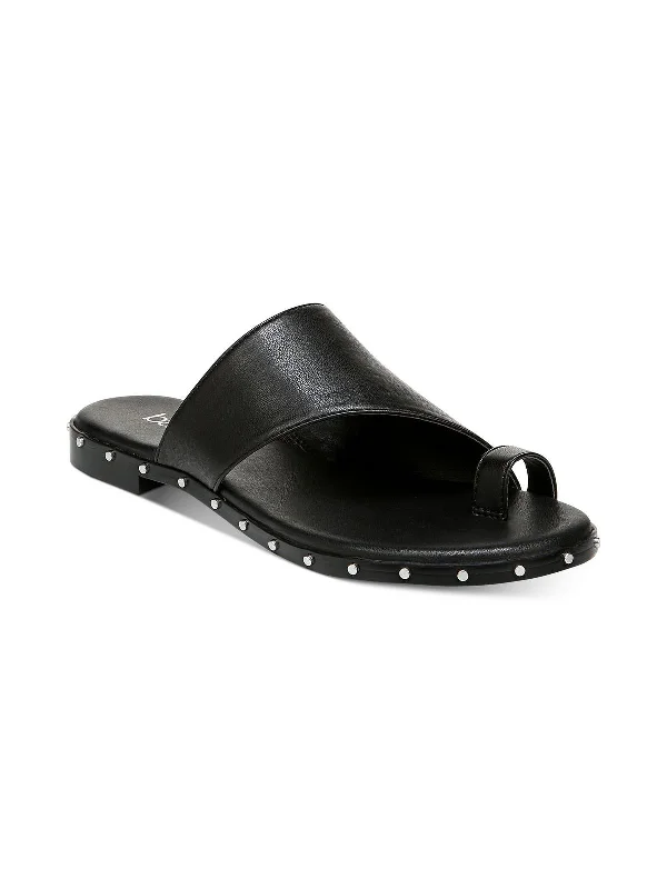 Hattiep Womens Toe Loop Asymetric Slide Sandals