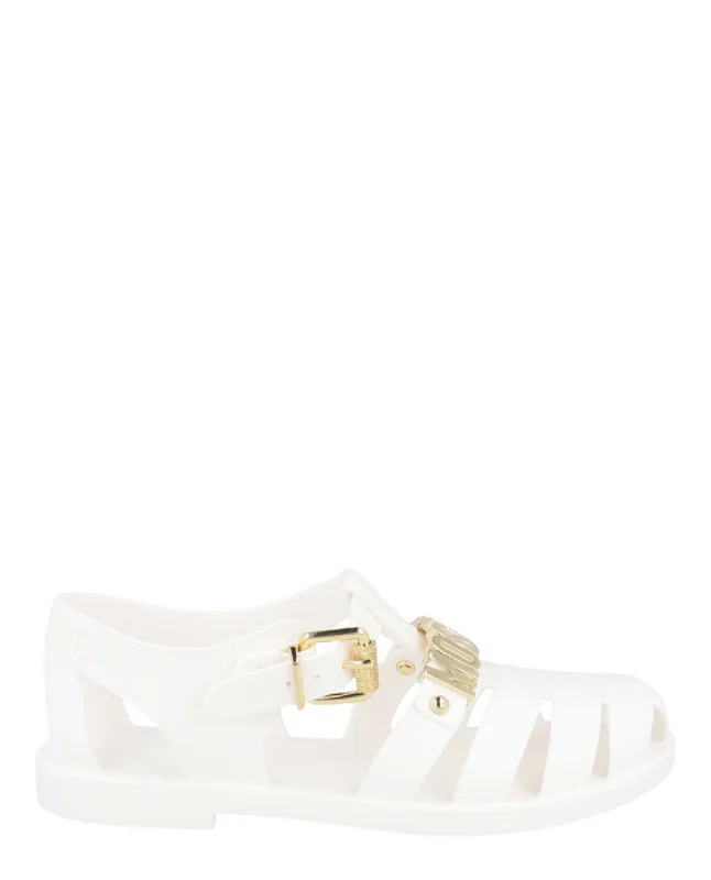 Jelly Lettering Logo Sandals