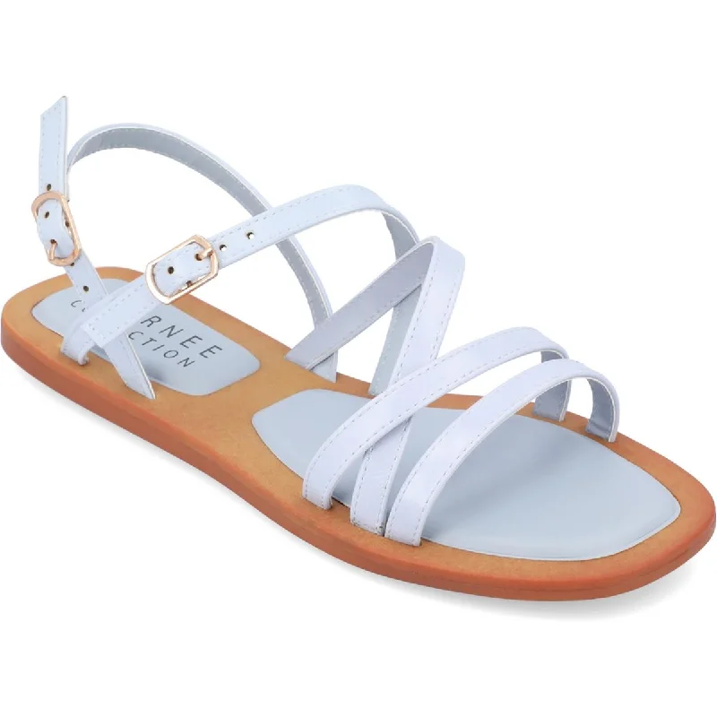 Journee Collection Womens ENNID Square toe Strappy Flatform Sandals