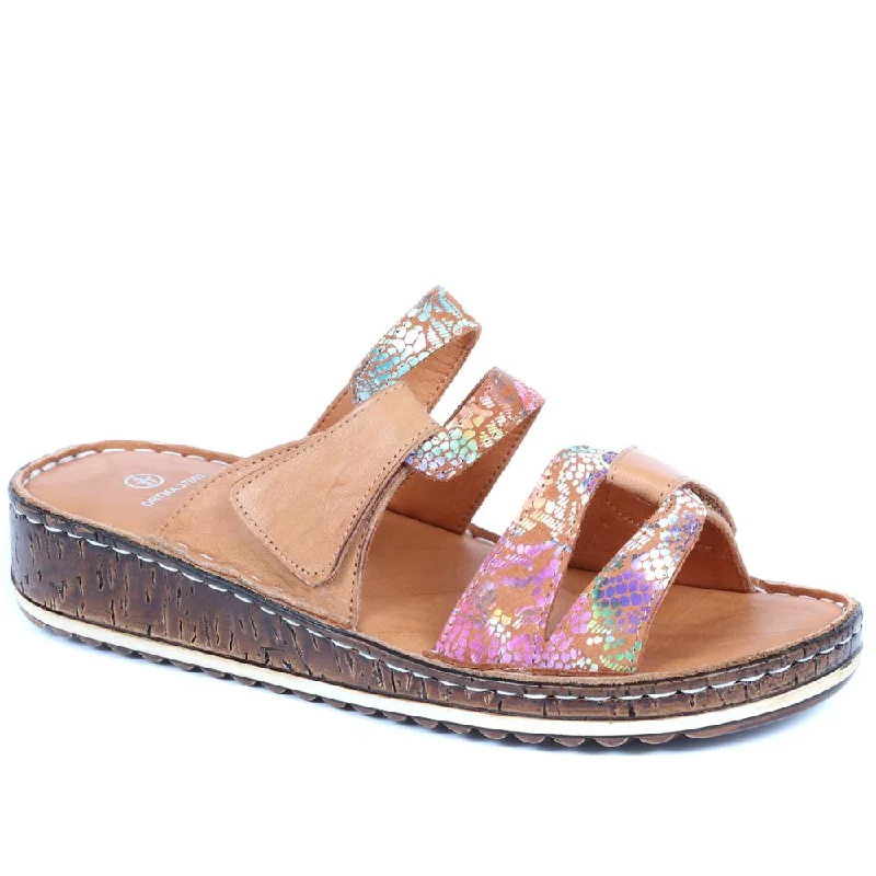 Leather Adjustable Mule Sandals - DRTMA37007 / 323 852