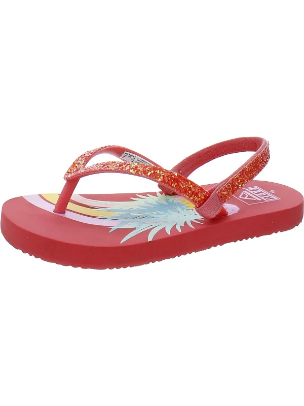 Lil Stargazer Girls Toddlers Flip-Flop Slingback Sandals