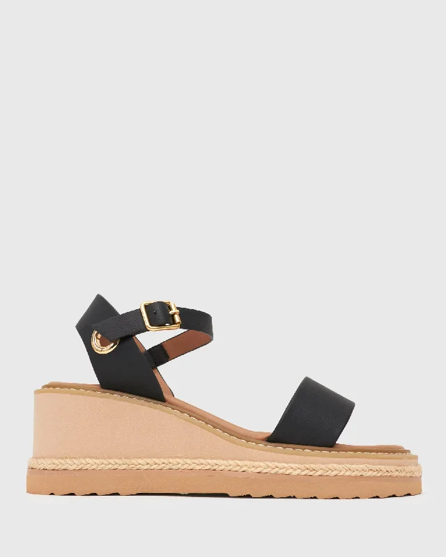 QUOE Vegan Wedge Sandals