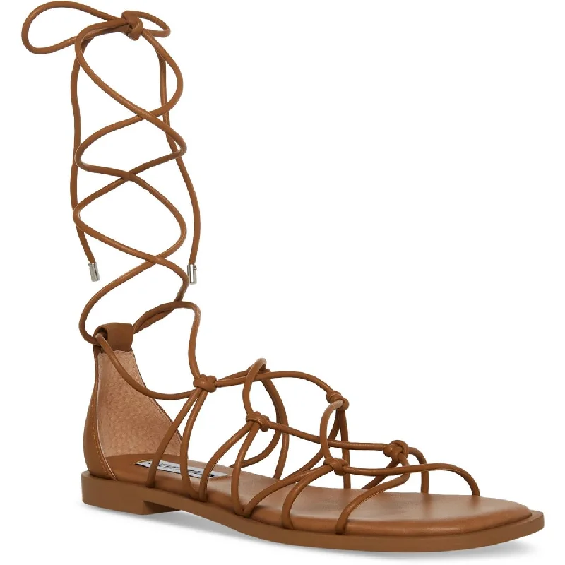 Steve Madden Womens AINSLEY Warm Solid Strappy Sandals