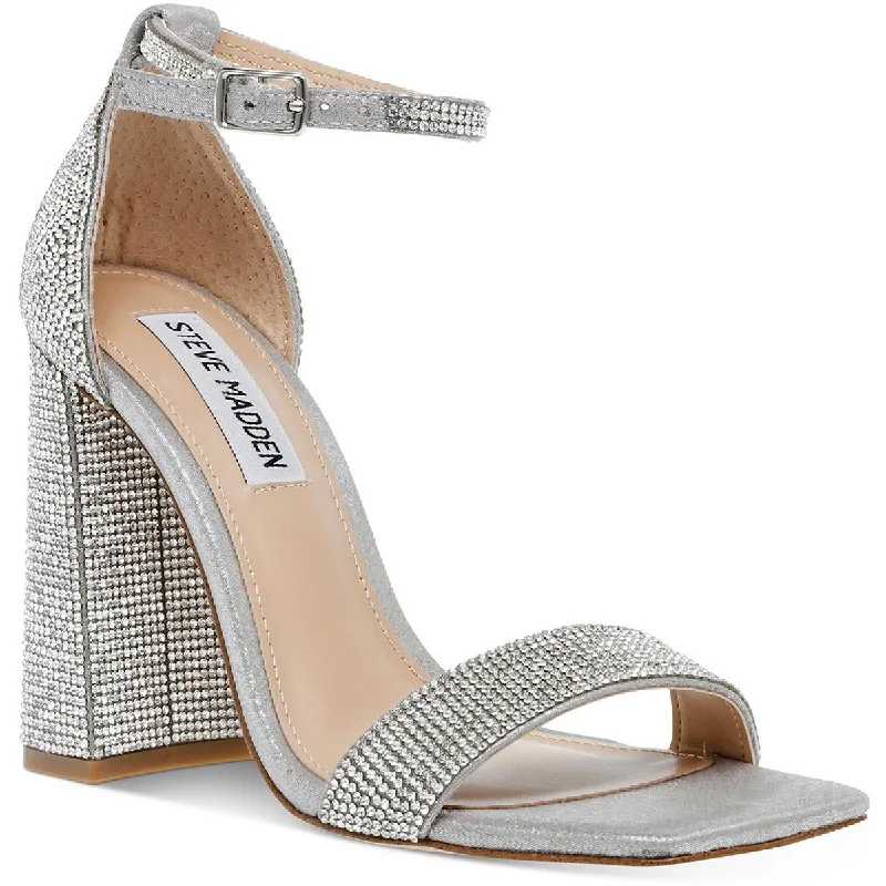 Steve Madden Womens Tiaa Rhinestone Ankle Strap Dress Sandals