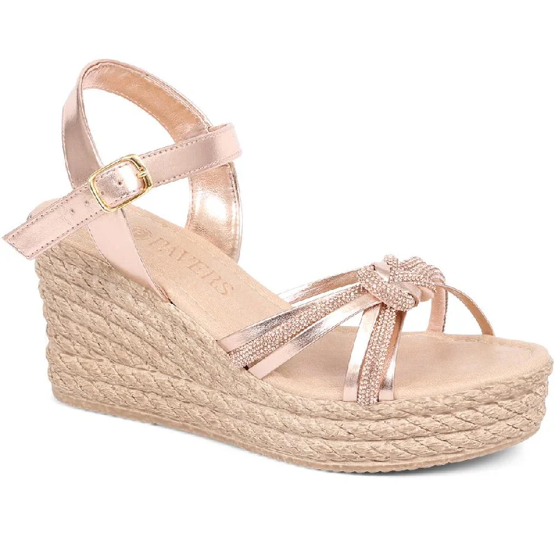 Strappy Wedge Sandals - CLUBS37005 / 323 801