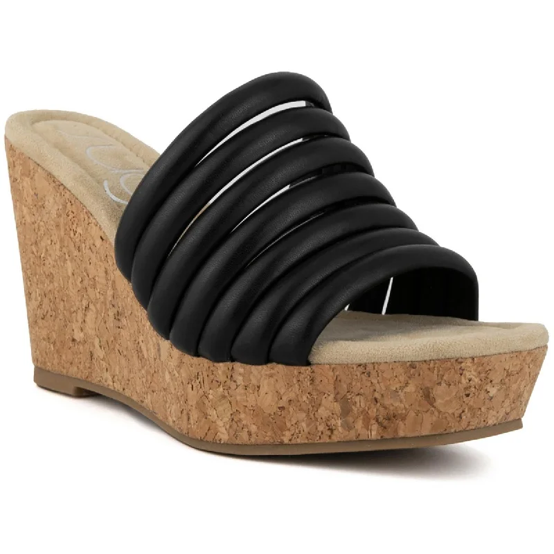 Sugar Womens Hero Cork Slip On Wedge Sandals