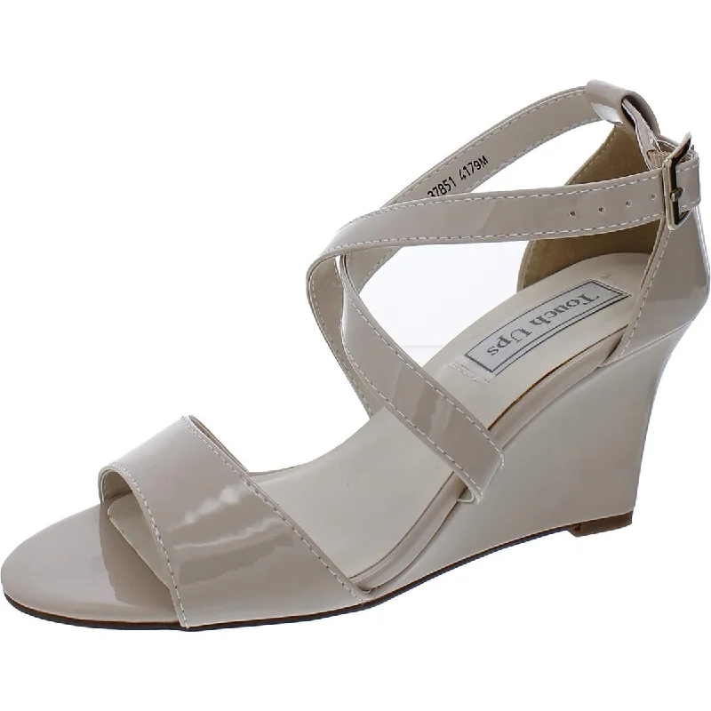 Touch Ups Womens Jenna Patent Strappy Wedge Sandals