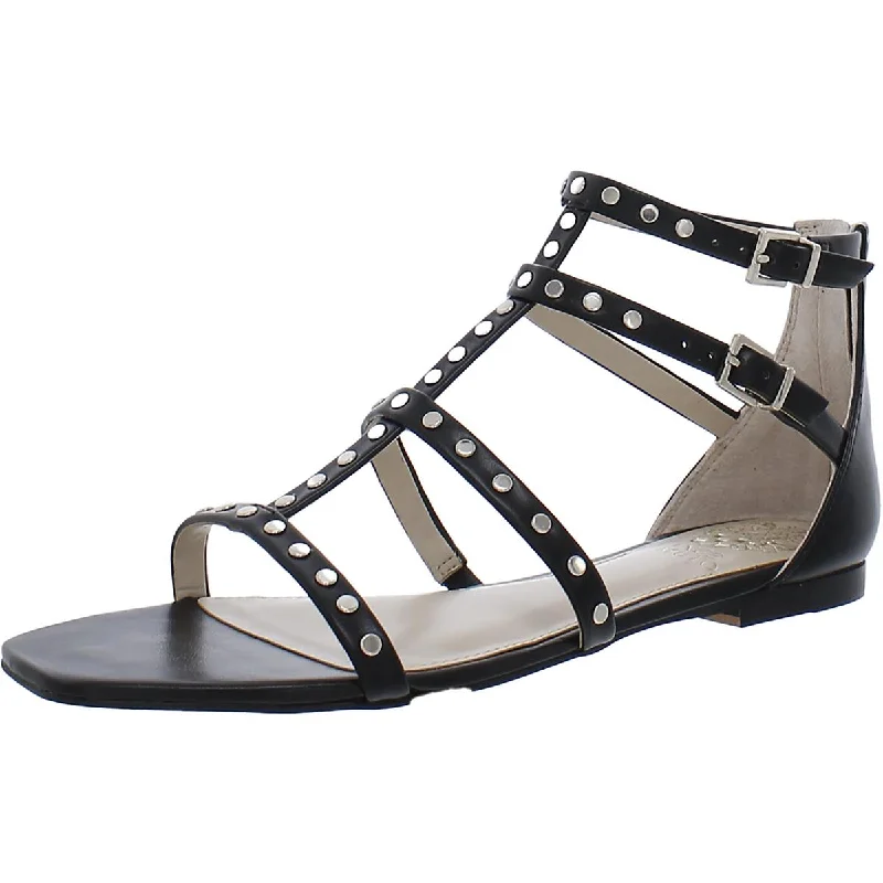 Vince Camuto Womens Faux Leather Strappy Sandals