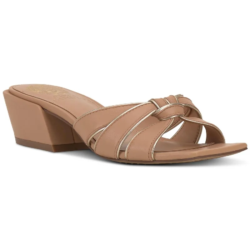 Vince Camuto Womens Selaries Knot-Front Slip On Slide Sandals