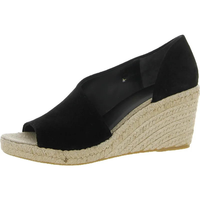 Vince Womens Sutton-B Suede Espadrille Wedge Sandals