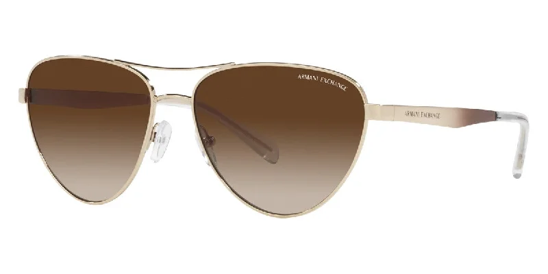 Armani Exchange Women's 57mm Shiny Pale Gold Sunglasses