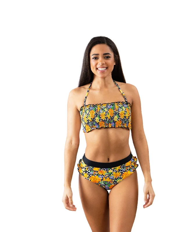 Dahlia Smocked Tie Back Bandeau Top