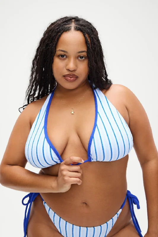 Diana Halter Bikini Top - Seaside Stripe