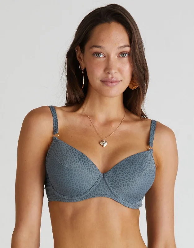 Dove Emily Moulded Bikini Top - Dove Grey