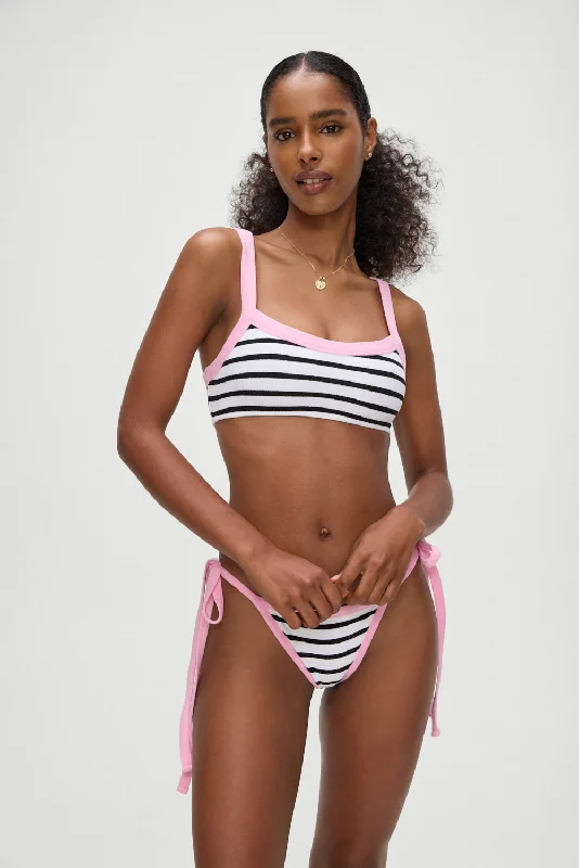 Flynn Bralette Bikini Top - Vintage Stripe