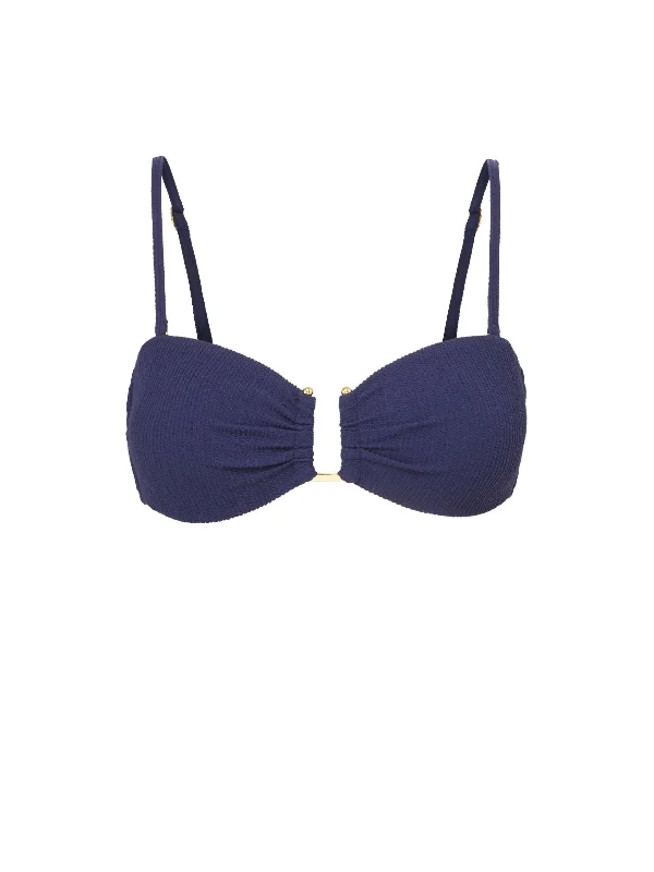 Gina Top In Navy Texture