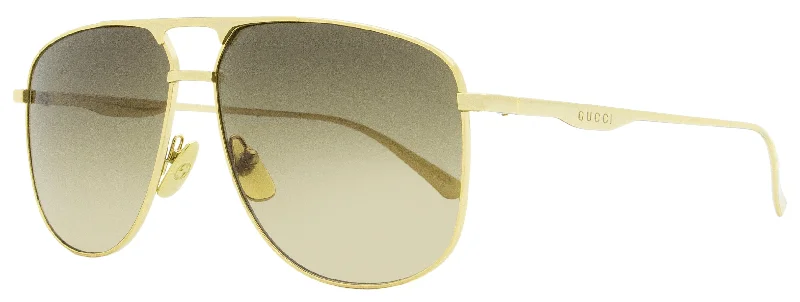 Gucci Men's Pilot Sunglasses GG0336S 001 Gold 60mm