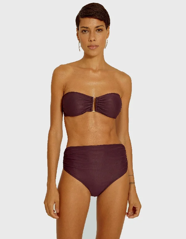 High Waist Bikini Bottom Blueberry, Lenny Cut