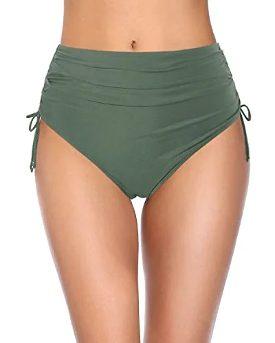 High Waisted Full Coverage Swim Shorts Women's Tummy Control Bikini Bottoms