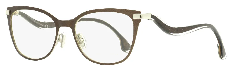 Jimmy Choo Women's Oval Eyeglasses JC256 12R Brown/Bronze Glitter 51mm