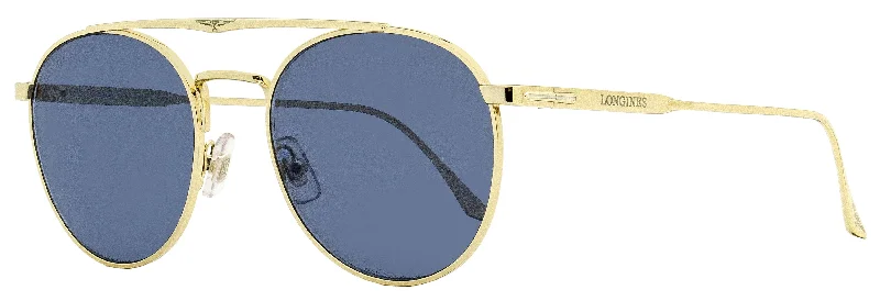 Longines Men's Oval Sunglasses LG0021 32V Gold 53mm