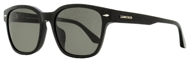 Longines Men's Rectangular Sunglasses LG0015H 01A Black 56mm