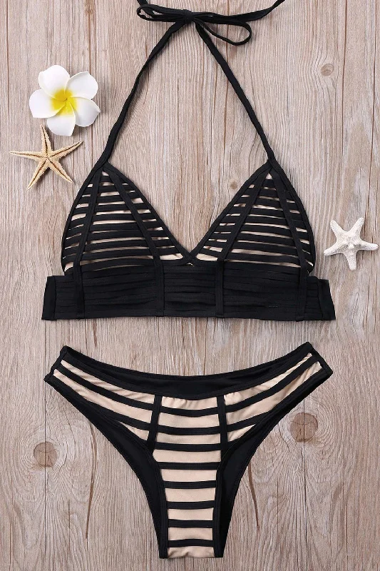 Low Cut Halter Ladder Bikini