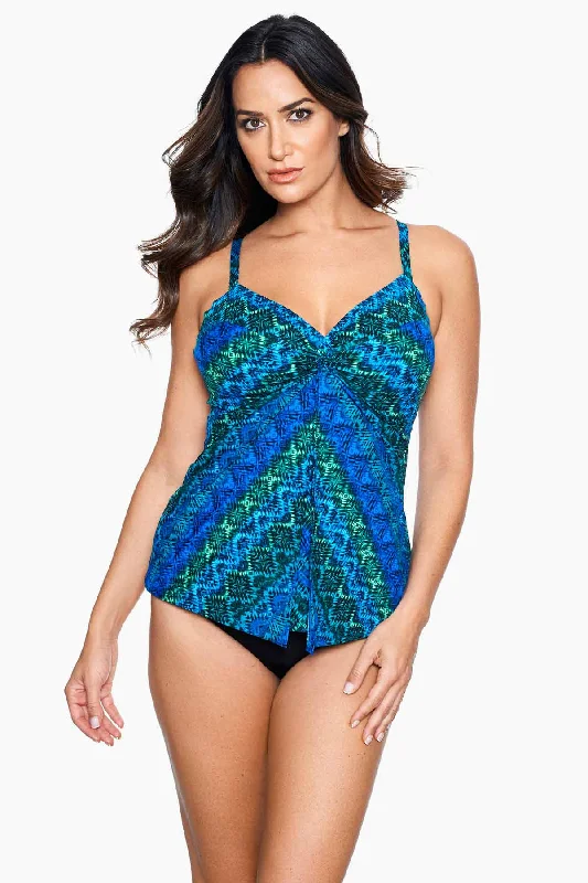 Ocean Ombre Love Knot Tankini Top DD-Cup