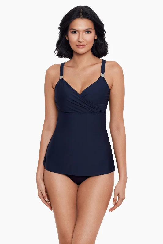 Surplice Underwire Tankini Top D-DDD Cups