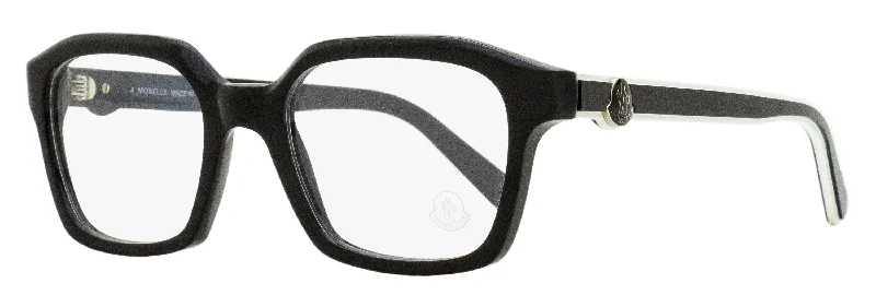 Moncler Unisex Rectangular Eyeglasses ML5181 001 Black/White 52mm