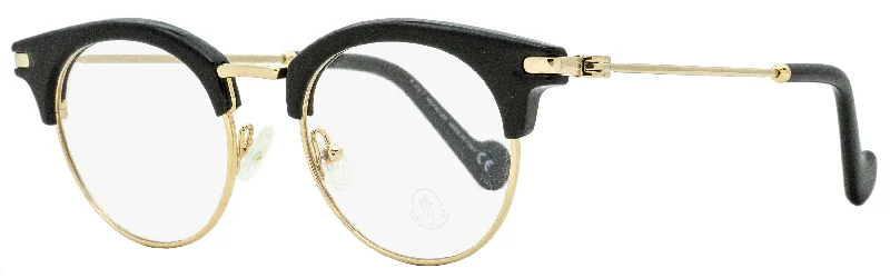 Moncler Women's  Eyeglasses ML5020 001 Shiny Black/Gold 47mm