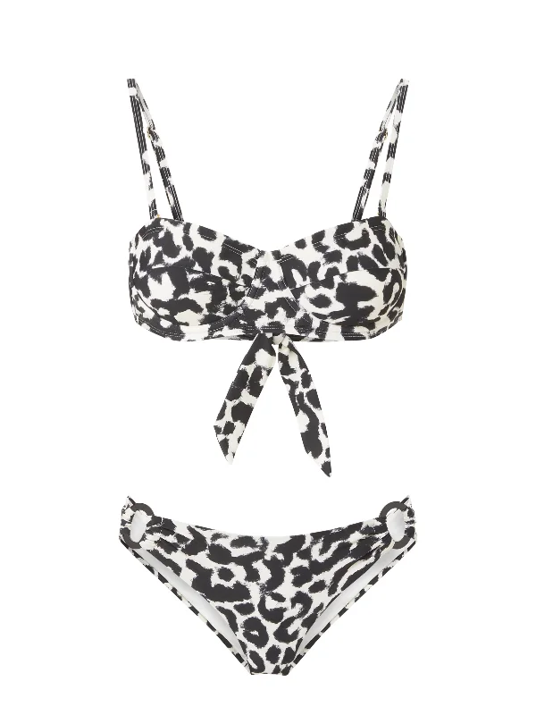 Nellie Top + Ring Trim Bottom in Mia Leopard