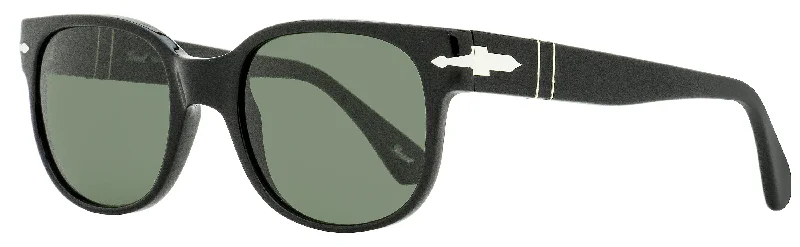 Persol Unisex Rectangular Sunglasses PO3257S 95/31 Black 51mm