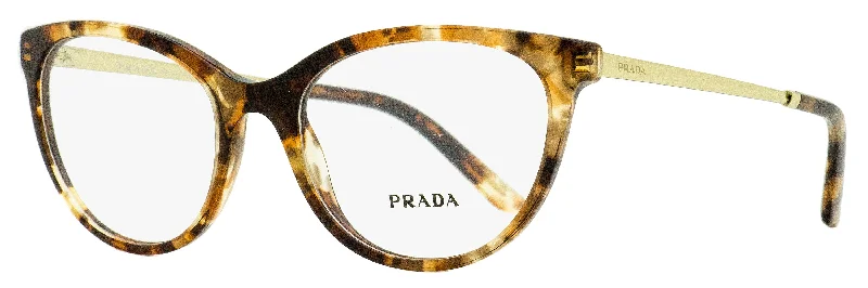 Prada Women's Cat Eye Eyeglasses VPR 17W 07R-1O1 Caramel Tortoise 53mm