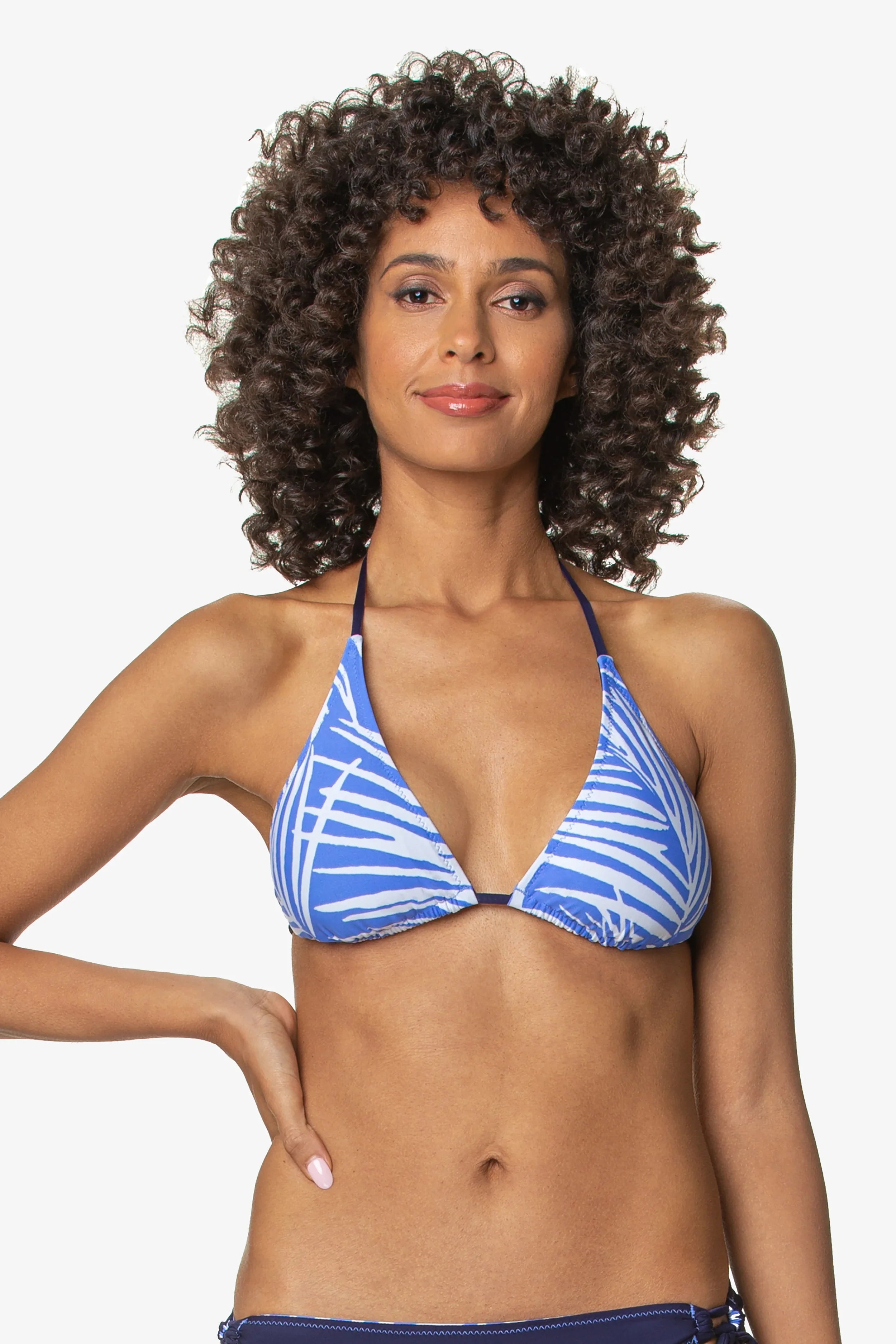 Reversible String Bikini Top  |  South Seas Blue Periwinkle