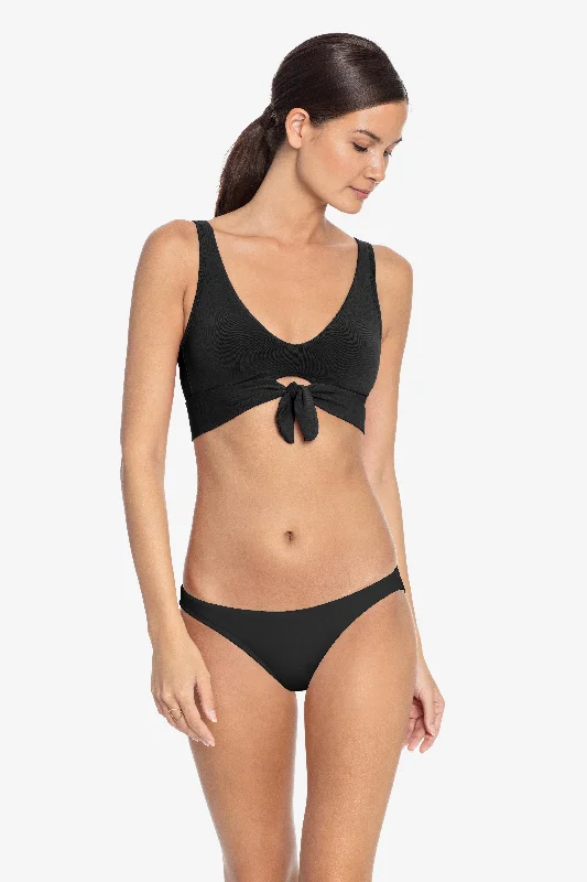 ROBIN PICCONE BLACK AVA KNOT BIKINI TOP