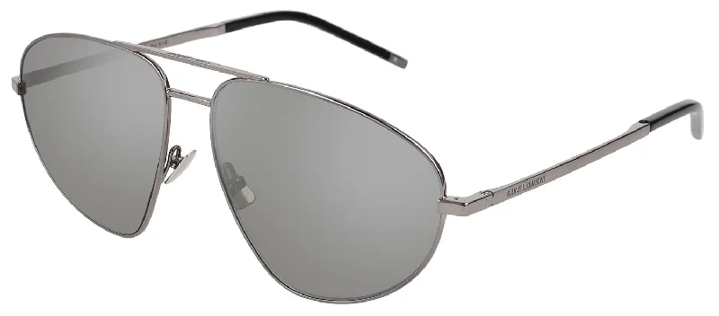 Saint Laurent SL211 DK RUTH SILV 003 Aviator Sunglasses