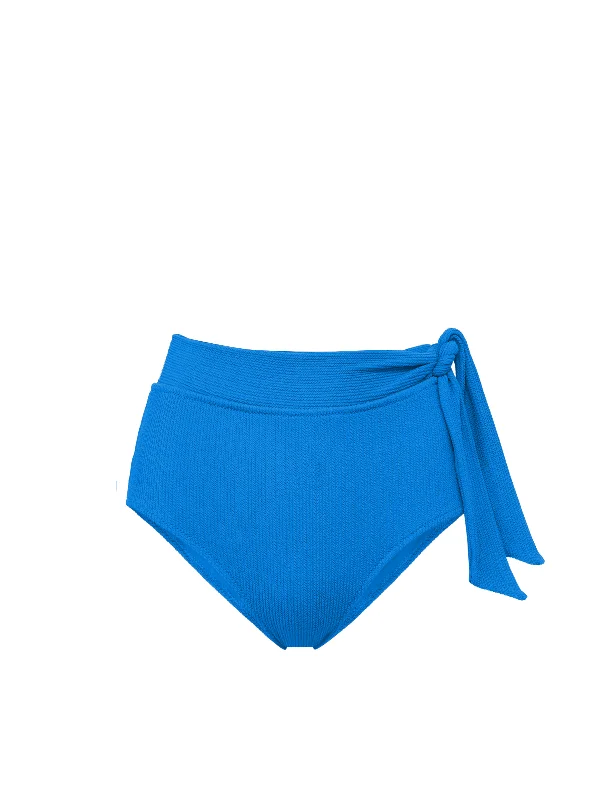 Side Tie High Waist Bottom Grotto Texture