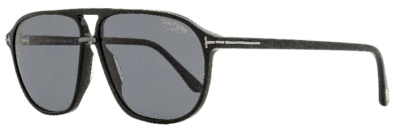 Tom Ford Men's Navigator Sunglasses TF1026-N Bruce 01D Black/Gunmetal 61mm