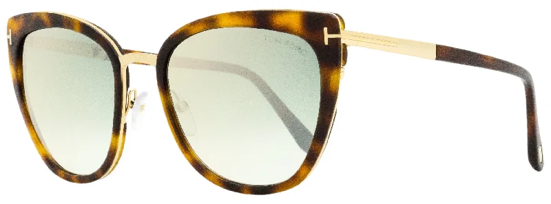 Tom Ford Women's Butterfly Sunglasses TF717 Simona 53Q Blonde Havana/Gold 57mm